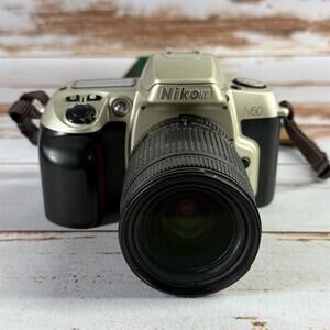 Nikon N60 35mm SLR Film Camera w/ AF Nikkor 28-80mm Lens Black